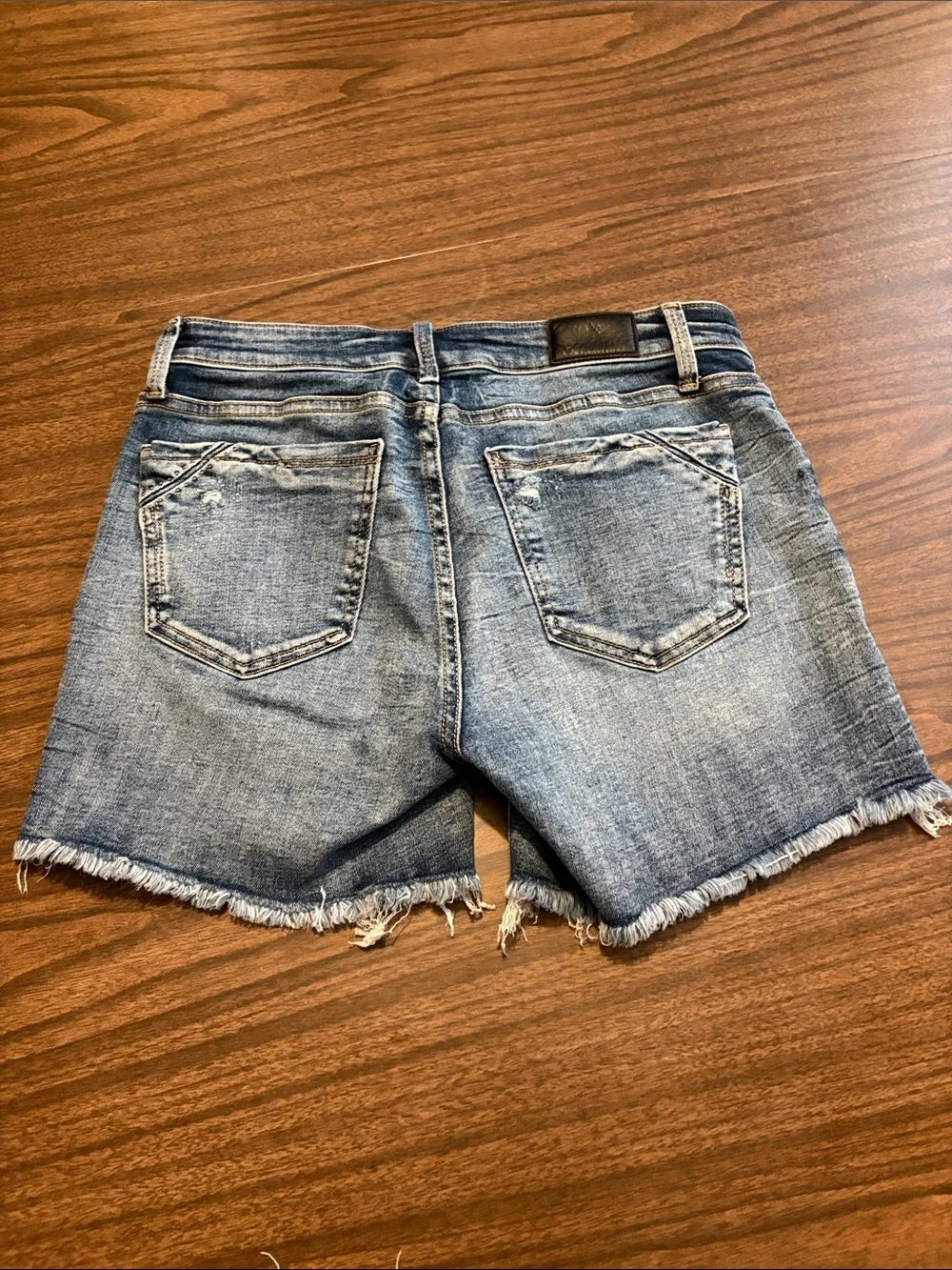 Buckle Black Size 26 Distressed Blue Denim Shorts Fit No 53